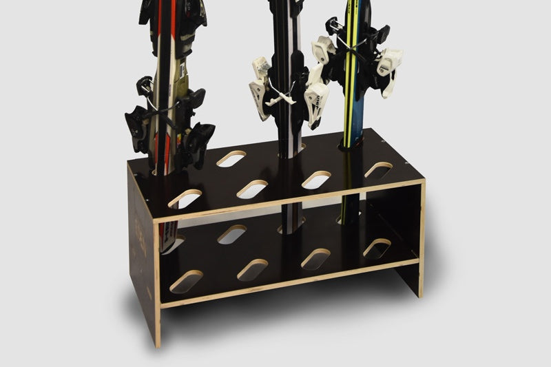 Holz-Skiständer - 8 Paar, 61 x 33 cm
