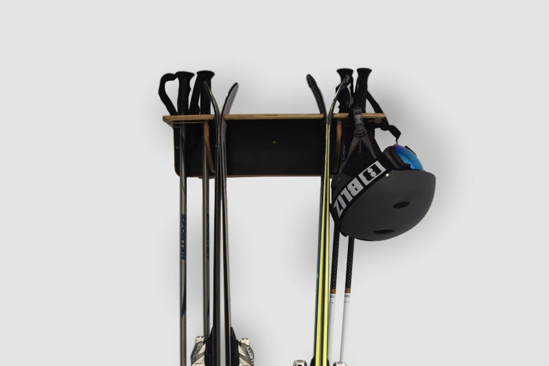 Wandhalter für 2 Paar Skier und Stöcke